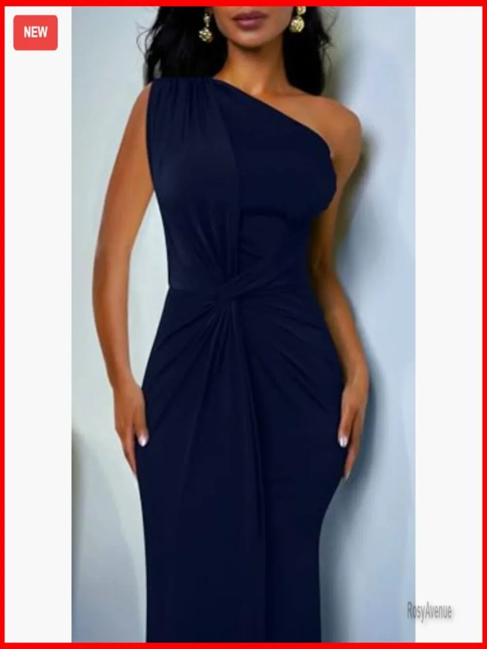 Sleeveless One Shoulder Bodycon Maxi Dress, Polyester Spandex, Cocktail Evening